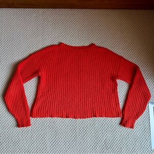 Orange Knit Sweater, Eileen Fisher